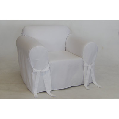 Cotton Box Cushion Armchair Slipcover