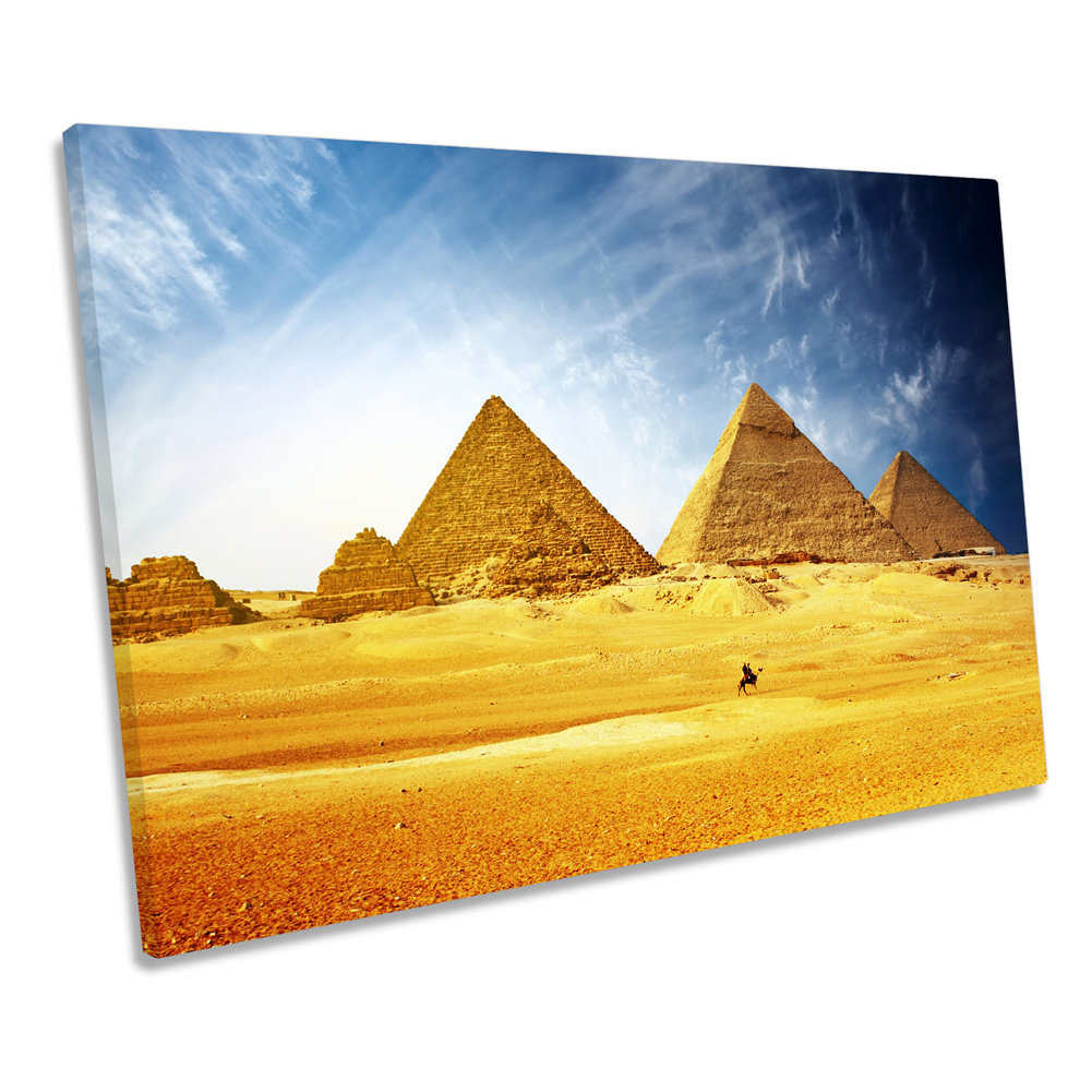 Ancient Egypt Pyramids - Wrapped Canvas Print