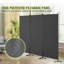 Cloison, 3 cloisons et écrans d'intimité pliables, cloisons de séparation en tissu pour bureau, chambre à coucher, salle à manger, bureau, autoportant, gris