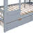 Gray Size Bunk Bed With 2 Drawers, 3 Shelves, And Slide - Solid Pinewood Construction, Suitable For Growing Appearance, Frame, Enhanced Stability-556492352
