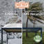 Ensemble de pergola à persiennes d'extérieur en acier galvanisé 12 pi x 10 pi avec toit réglable en acier et PowerPort Backyard Discovery Sarasota