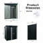 Abri de rangement extérieur en métal transparent 5 pi x 3 pi noir-118170165