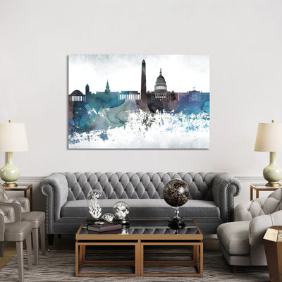 Washington Bluish Skylines - Wrapped Canvas Print
