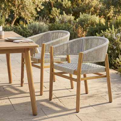 Ensemble de 2 chaises d'appoint élégantes pour l'extérieur