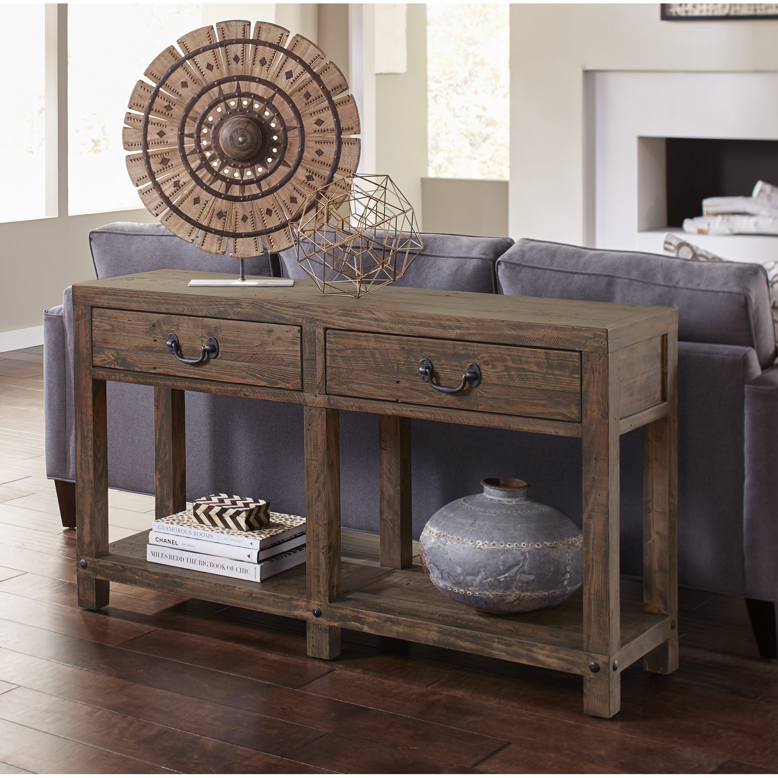 Alexandra 55'' Solid Wood Console Table