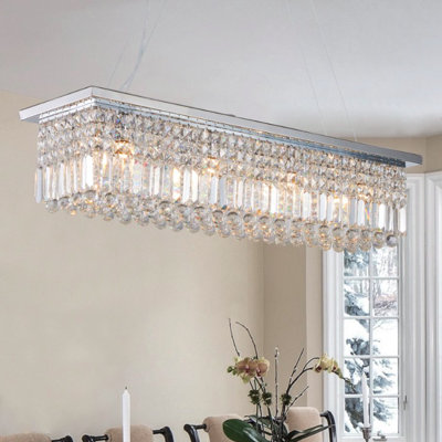 Lustre en cristal 8 lumières L 39 po