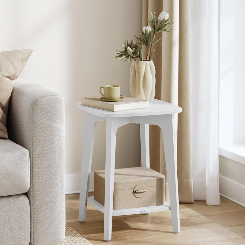 Square End Table, Cloud White