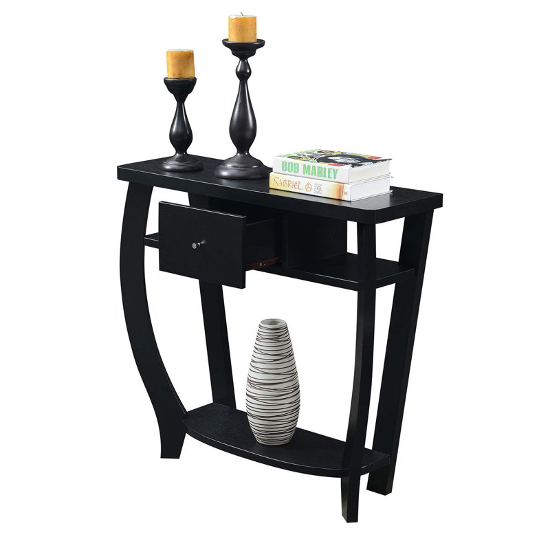 Hubbert 36'' Console Table, Black, 33.75" H x 36" W x 11.5" D
