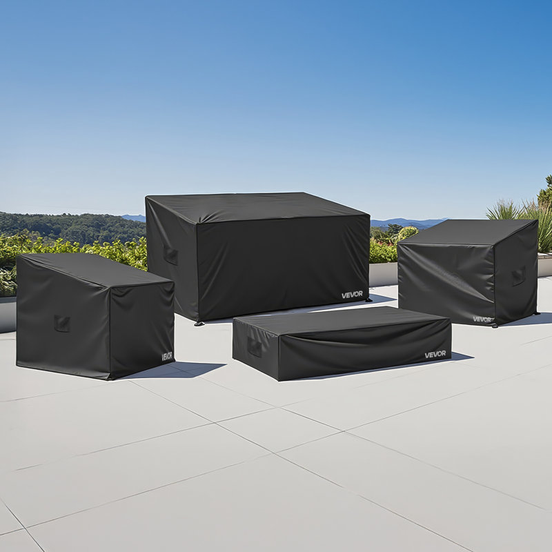 Patio Outdoor Furniture Cover 4-Piece Set 420D Waterproof Table Chair Sofa