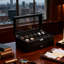 Jewelry Watch Display Box 24 Slots 2-Layer Mens Case Glass Top Organizer Gift