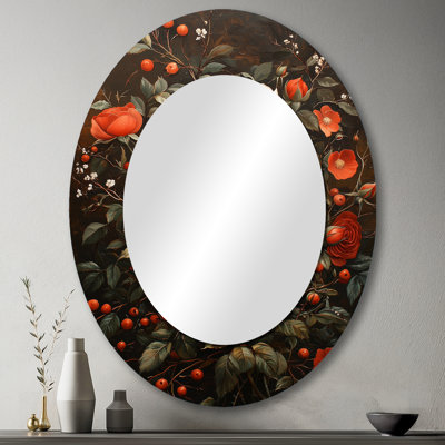 Miroir mural rétro avec composition de ténèbres rétro
