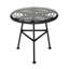 Table d'appoint grise et en verre trempé avec surface élégante au look élégant