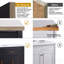 Meuble-lavabo noir 48 po. Armoire de rangement abondante - 4 portes à fermeture douce et 4 tiroirs (à l'exception du lavabo en céramique)
