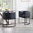 Upholstered Faux Leather Dining Chairs Modern Arm Chairs-2043675857-2043675856