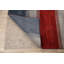 Tapis unique en laine noué à la main Gabbeh bleu / rouge / gris 9 pi x 12 pi 2 po New Age