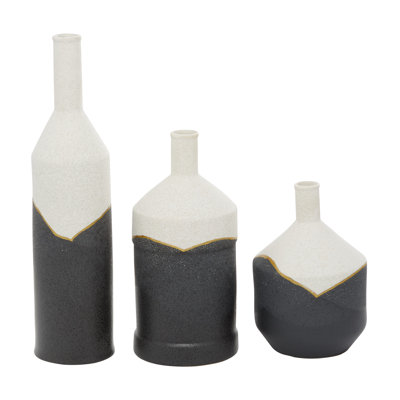 Cosmoliving By Cosmopolitan Multi Colored Ceramic Modern Vase, 17 X 4 X 4