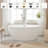 Vanity Art 59" X 32" White Acrylic Freestanding Bathtub-75068076