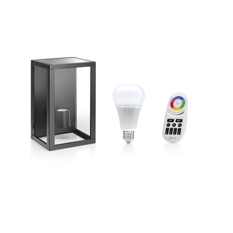 Deshauna Black 18cm H Outdoor Flush Mount