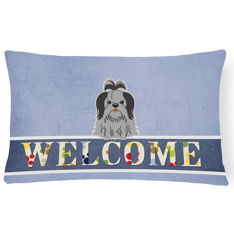 Coussin Shih Tzu Welcome
