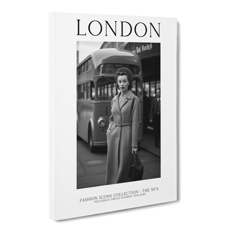 XMKTMKT-219 Fashion Icons Woman London England - Wrapped Canvas