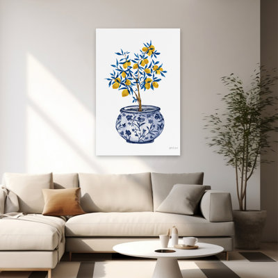 Citronnier en chinois I - art brun chinois brun global