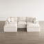 Canapé d'angle modulaire sans os de 279 cm de large avec poufs, canapé infonuagique rembourré en forme de U 5 places, aucun assemblage requis-1219222354