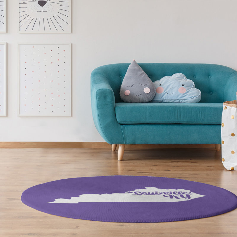 Chenille Indoor Rug, Round 5'