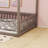 Bloomhouse Canopy Frame Floor Bed with Guardrails-121934113-115684288