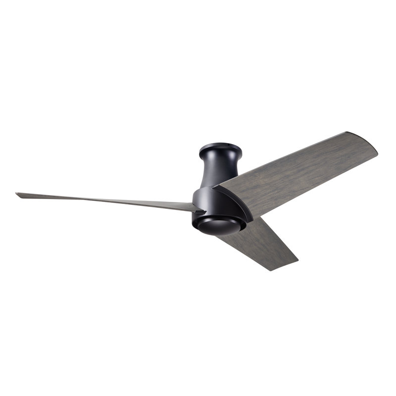 Ambit 56'' Ceiling Fan, Matte Black, Graywash, Wall/Remote Combo Controls