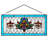 30"L Fleur De Lis Horizontal Pub-Stained Glass Panel