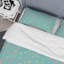 Ensemble de housse de couette en microfibre bleu sarcelle / rose 3 pièces-160123048