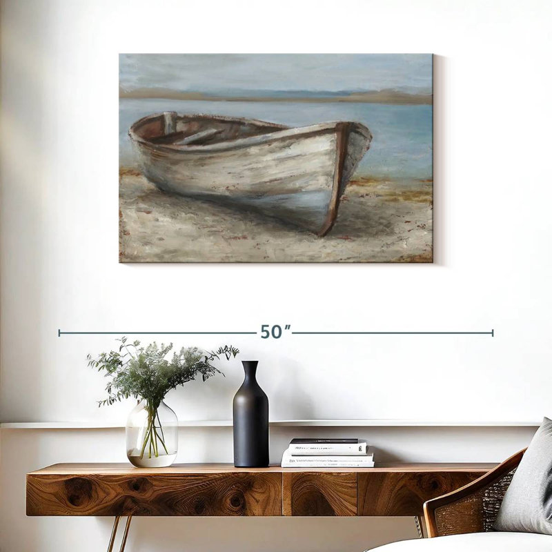 Bateau Mehar blanchi I, H 24 po x l 36 po