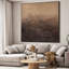 «Abstract Landscape Rustic Brown», très grand art mural encadré - impression numérique (cadre à assembler requis)-106812500