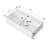 21" L x 12" W Wall Mount Bathroom Sink Wall Hung Rectangle White Ceramic Bathroom Sink with Overflow and Faucet-116552379
