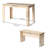Space-Saving Wood Dining Table Set For 4, Dining Table Set With 2 Benches-1446748685-1446748687-1446748675