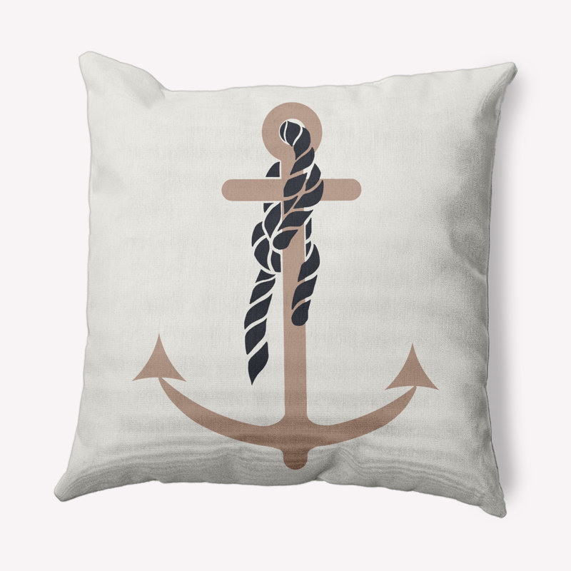 Nautical Nights Nautical Nights Graphic Print Throw Pillow, 16" x 16", Mauve