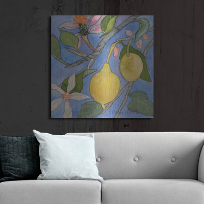 Art mural en métal «Lemon Tree Italy 2» par Sharon Pitts