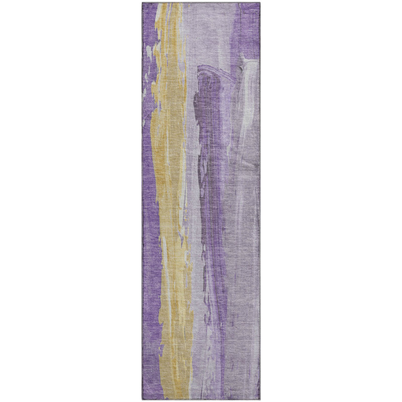Premium Machine Washable Mayfield AMF1845 Abstract Rug, Runner 2'3" x 7'6"