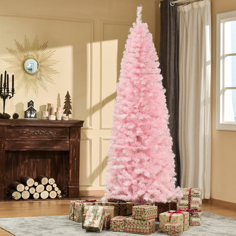 Sapin de Noël artificiel non illuminé avec 818 pointes de branches réalistes