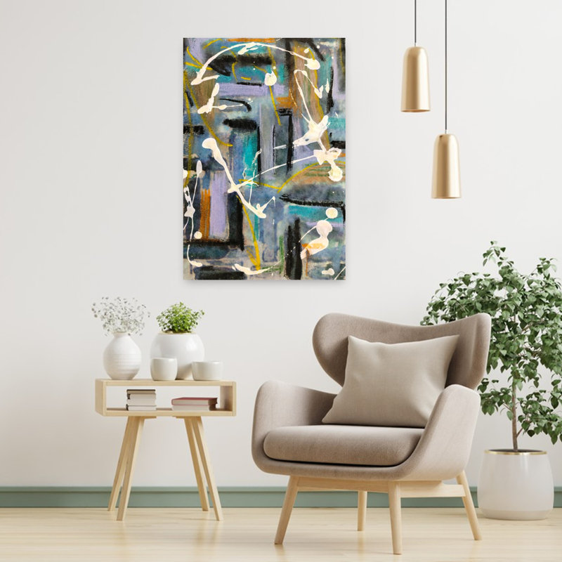 Art contemporain contemporain abstrait, H 36 po x l 24 po