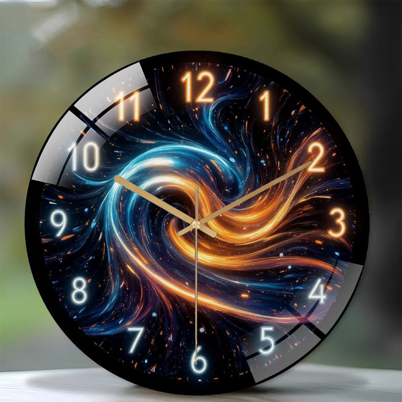 Horloge murale en verre 12 po