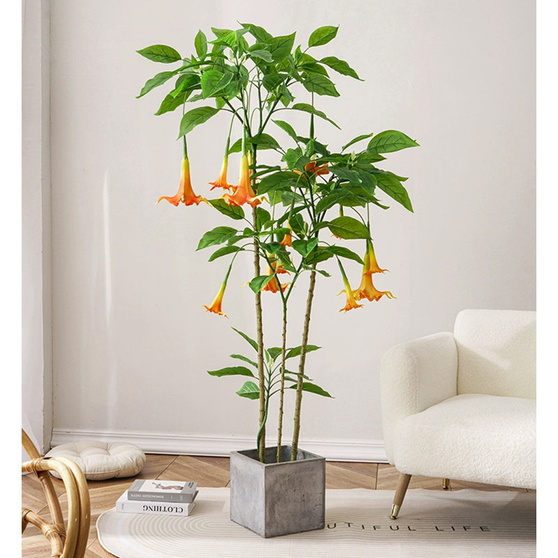 Grande plante verte Mandala Simulation, H 70,87 po x l 27,56 po x P 27,56 po