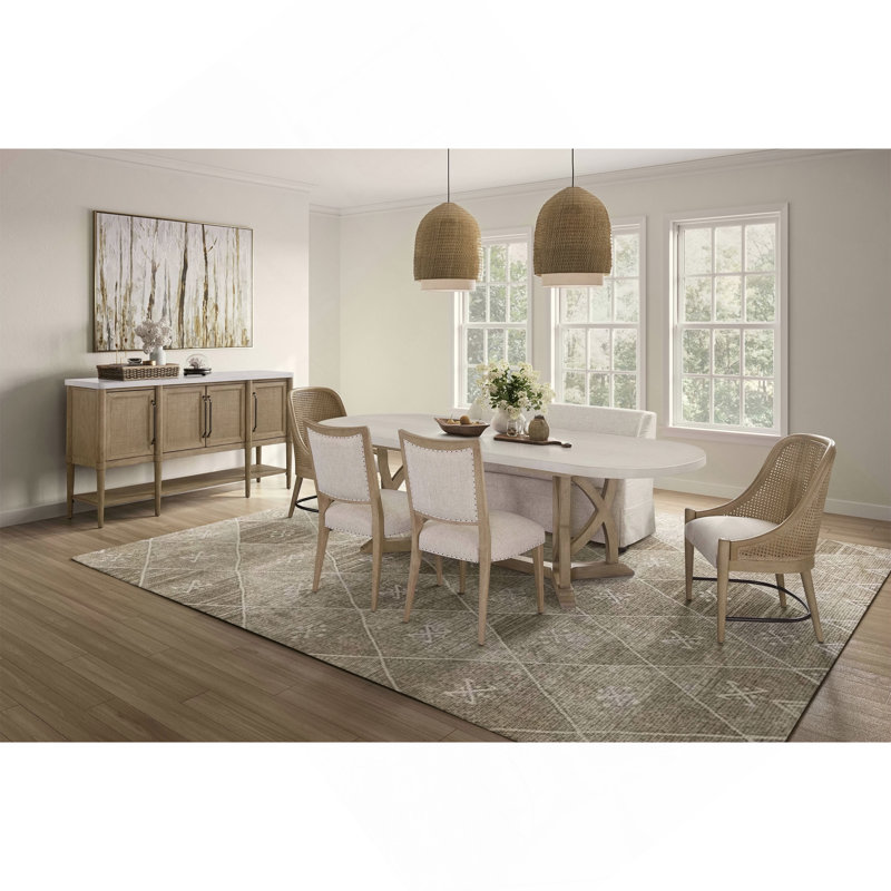 Slip Covered Settee with Casters