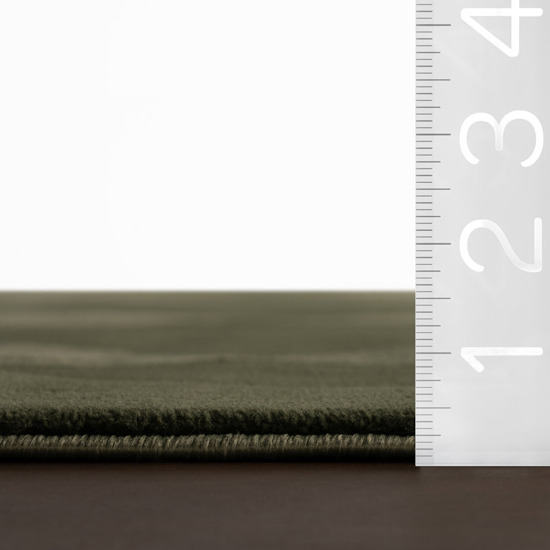  Erielle Diamond Washable Area Rug, Rectangle 7'11" x 9'9", Green