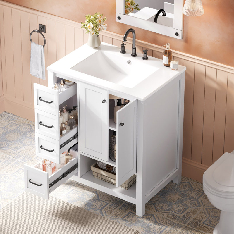 Bathroom Vanity Top, White