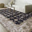 Tapis noir et ivoire de haute qualité noué à la main
