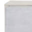 Armoire console blanche et argentée