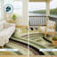 Tapis mid-century moderne lavable à la machine intérieur / extérieur Chantille ACN2467-700894236-700894230