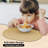 Reversible Placemats For Dining Table - Set Of 6, Gray & Tan
