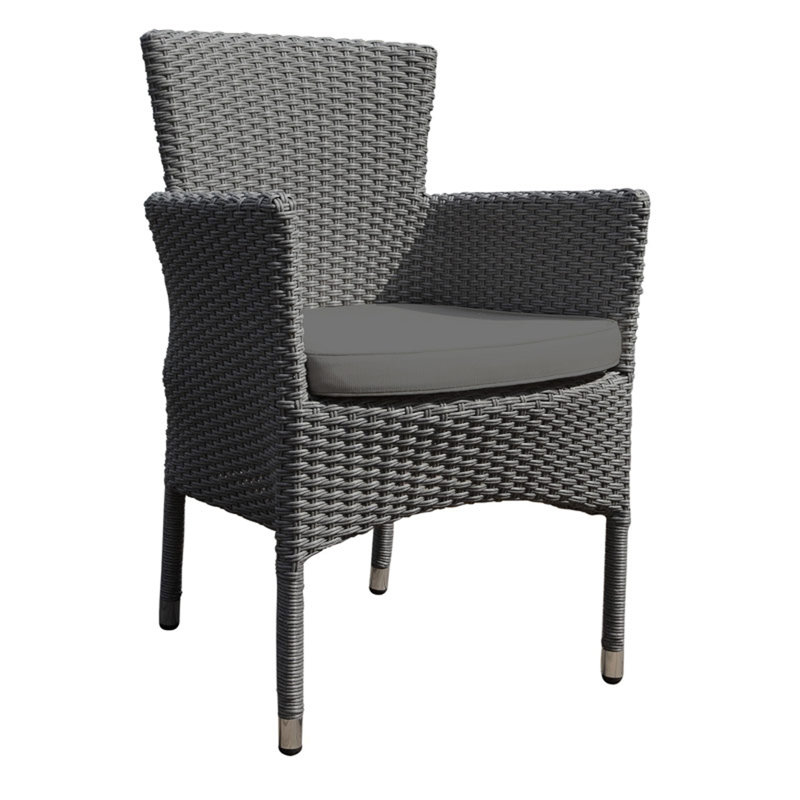 Ashong 4 - Person Wicker Patio Dining Set with Square Table , Cushions Included